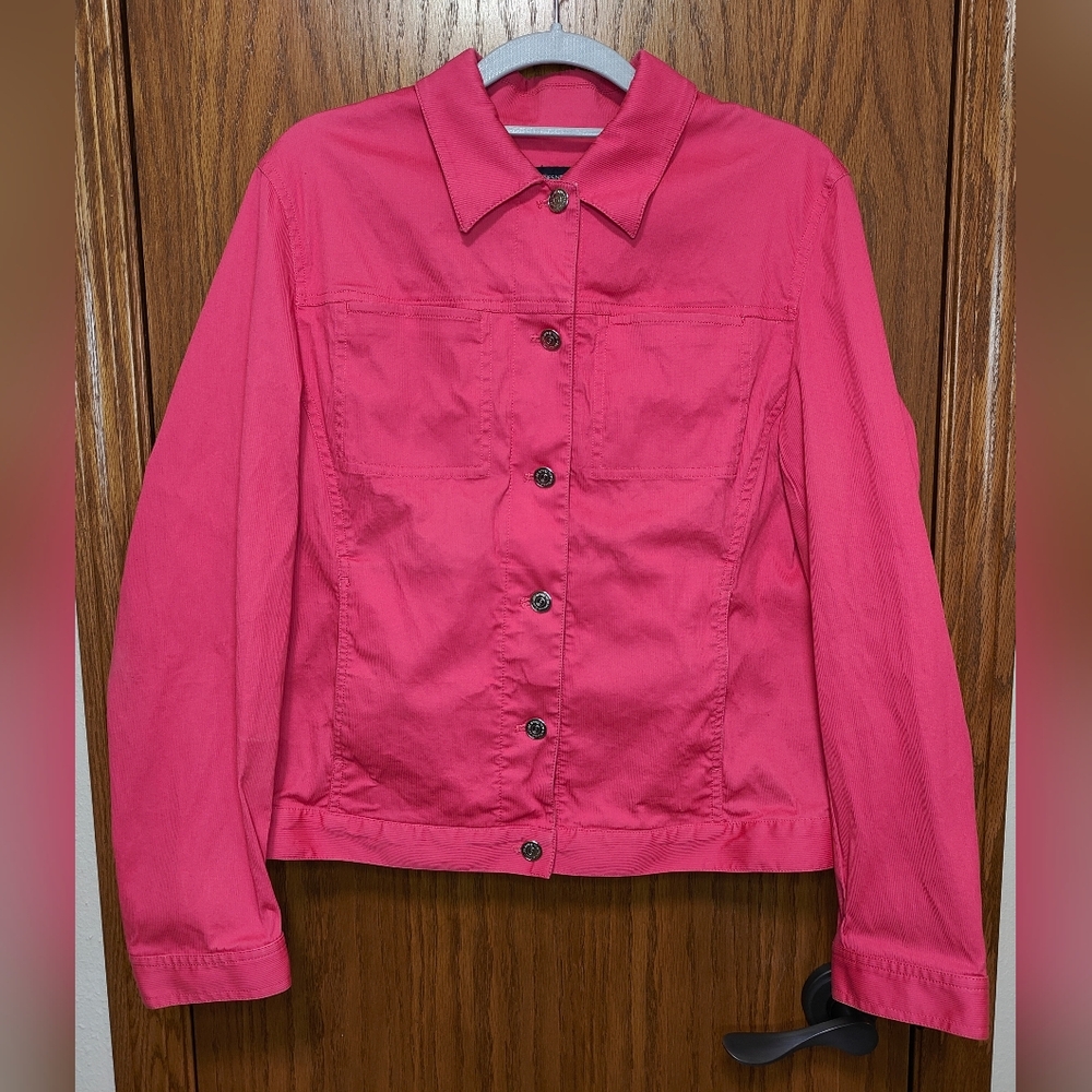 Women's Jones New York Signature Bright Pink Blazer Jacket, L